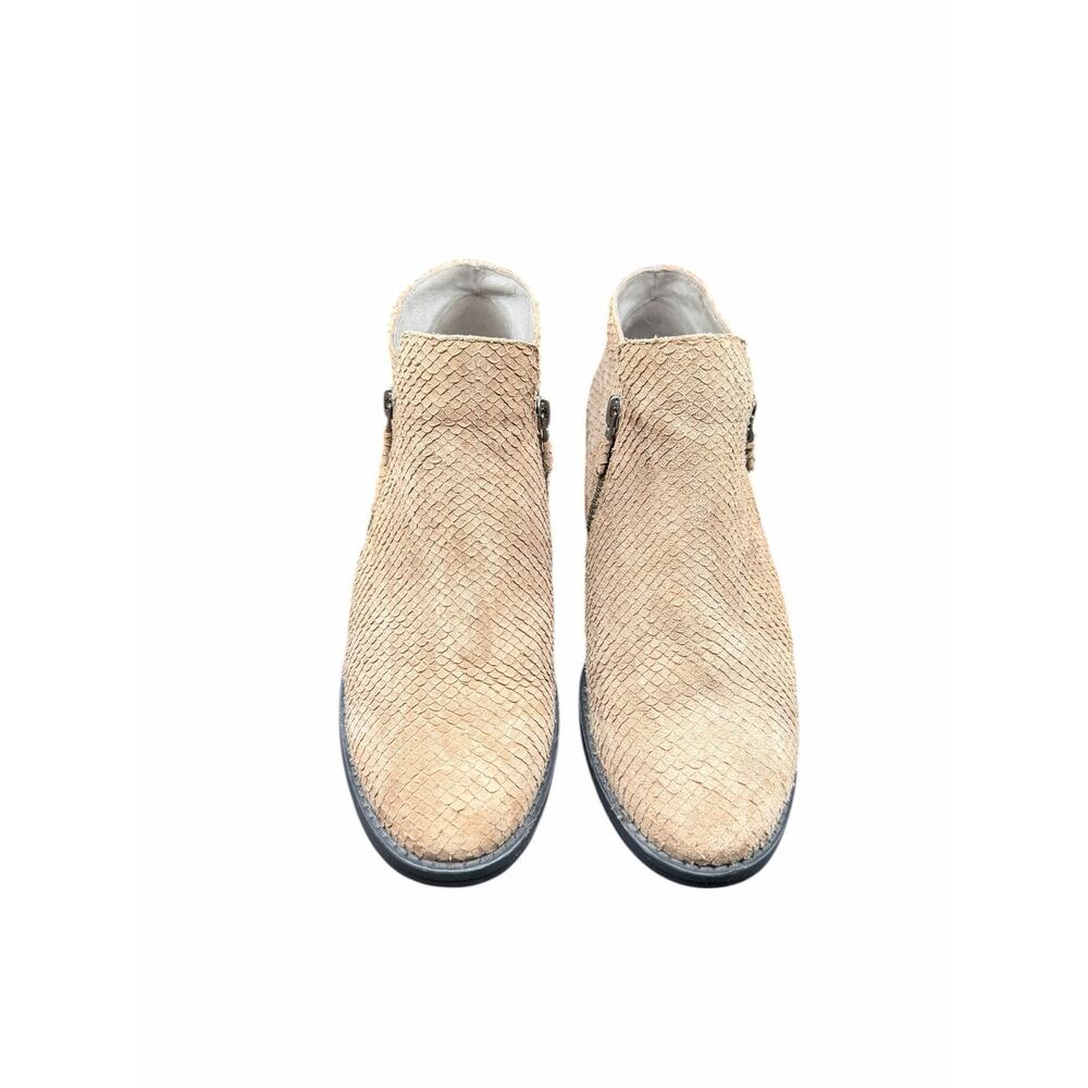 Eileen Fisher Leather Ankle Boots Tan Textured Zip Size 7 - Picture 12 of 13